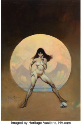 Frank Frazetta Vampirella #1 Cover Painting Original Art (Warren, 1969). | Heritage