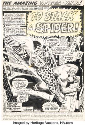 John Romita Sr. The Amazing Spider-Man #111 Kraven the Hunter Splash Page 1 Original Art (Marvel, 1972).