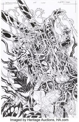 Nick Bradshaw Spider-Man 2099: Dark Genesis #4 Cover Original Art (Marvel, 2023). | Heritage