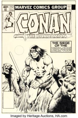 John Buscema and Joe Rubinstein Conan the Barbarian #112 Cover Original Art (Marvel, 1980). | Heritage