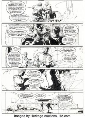 Frank Quitely and John Stokes The Invisibles #1 Story Page 5 Original Art (DC, 2000).