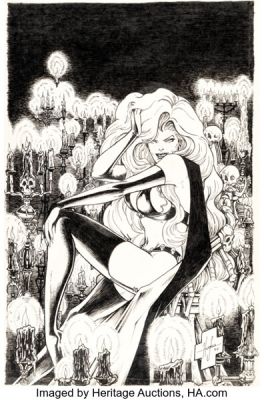 Steven Hughes Lady Death II: Between Heaven & Hell #2 Cover Original Art (Chaos!, 1995).