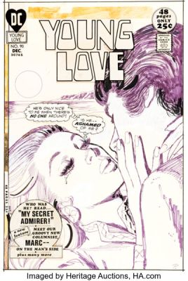 Jay Scott Pike Young Love #90 Cover Original Art (DC, 1971).