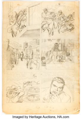 Jack Kirby - Nick Fury, Agent of S.H.I.E.L.D. Prototype Preliminary Story Page Original Art (Marvel, c. 1965). | Heritage