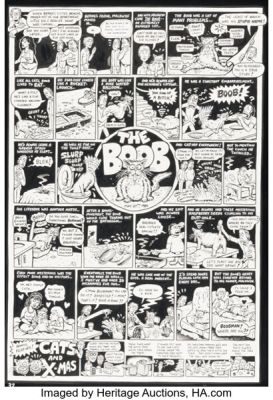 Joe Matt Drawn & Quarterly #4 Peepshow Back Cover Illustration Original Art (Drawn & Quarterly, 1991). | Heritage