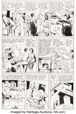 Steve Ditko Blue Beetle #6 Unpublished Story Page 4 Original Art (Charlton, 1968).