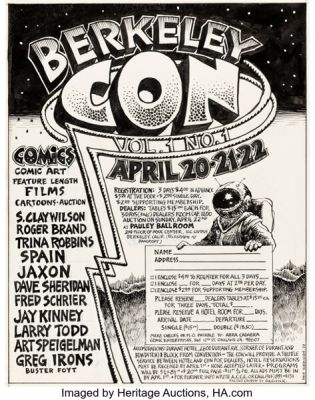 Dave Sheridan - Berkeley Con Convention Ad Illustration Original Art (1973). | Heritage