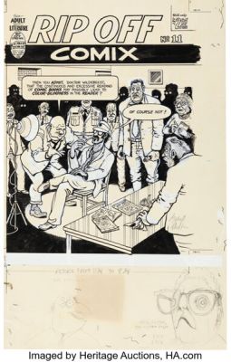 Gilbert Shelton Rip Off Comix #11 Splash Page 13 Original Art (Rip Off Press, 1982). | Heritage