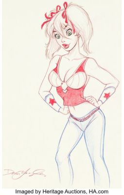 Dean Yeagle - Mandy as Wonder Woman Specialty Illustration Original Art (undated).