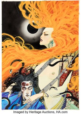 Olivier Ledroit Chroniques de la Lune Noire Promotional Illustration Original Art (Zenda, 1991). | Heritage