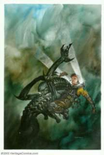 Dave Dorman - Original Painted Art for Aliens: Tribes, page 53 (Dark Horse, 1992). From the Eisner-winning - | Heritage