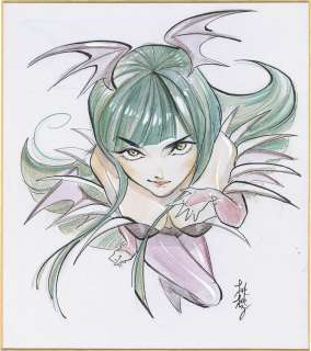 Momoko Momo’s Hand-Drawn Color Shikishi "Morrigan " | Mandarake (Big Web)