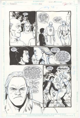 Preacher #46 p18–19 Original Comic Art DPS Garth Ennis Steve Dillon | Neat Stuff Vault