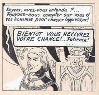 De Moor, Bob | De Moor, Bob - 1 Page originale + album de luxe - De Leeuw van Vlaanderen / Le Lion de Flandre - (p.52) - 1949 | Catawiki