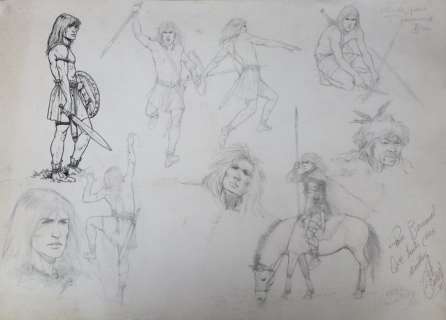 Delaby, Philippe - 1 Original preliminary drawing - Bran - 1993 | Catawiki