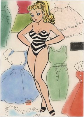 Mitsue Aoki Hand-Drawn Color Illustration "C" | Mandarake (Big Web)