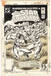 Joe Kubert - All-Star Squadron #9 Cover (Dc, 1983) Entire Team Vs Steel