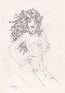 Roberto Baldazzini - 1 Original drawing - “Zhara” | Catawiki