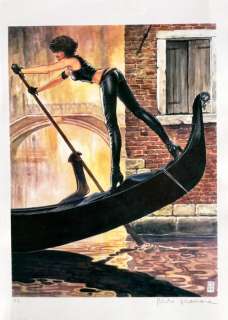 Manara, Milo - 1 Offset Print - Venice Comic Art Fest - Fondazione Querini Stampalia - Gondoliere Dark - 2008 | Catawiki