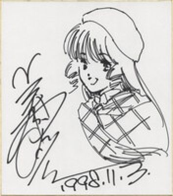 A signed Hand-Drawn Shikishi) by Haruhiko Mikimoto " Super Dimension Fortress Macross." | Mandarake (Big Web)