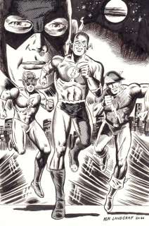 Ken Landgraf - 4 Different Flashes (Golden, Silver, & Kid) Commission - 2020 Signed