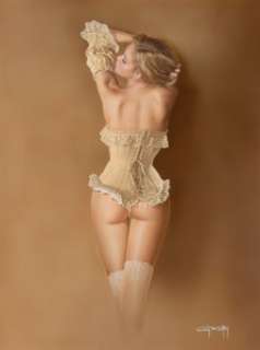 Gennadiy Koufay (Russian, b. 1961) Woman No. 7, 2012 Acrylic on board 18 x 24 inches (45.7 x 61.0 cm) (sight) Signed...