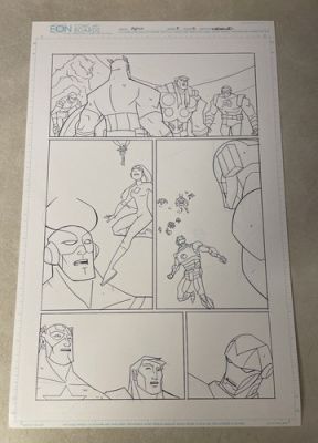 AVENGERS mightiest heroes #2 original comic art IRON MAN CAPT AMERICA THOR | eBay US (Buy It Now)