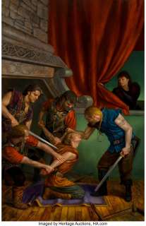 Donato Giancola (American, 20th Century) - The Truthsayer‘s Apprentice, paperback cover, 1999 Oil on paper laid on board...