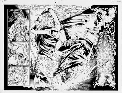 Chaos Art - IVAN REIS LADY DEATH DARK MILLENIUM #2 PG 6-7 2 PG Splash