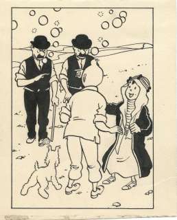 Hergé | Tintin, illustration Ã  l’encre de Chine et… | Millon