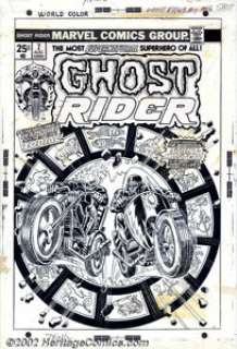 John Romita - Original Cover Art for Ghost Rider #7 (Marvel, 1974). Ghost Rider gives ’em hell in this - | Heritage