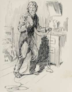 James Allen St. John (American, 1872-1957). Paulovitch, Son of Tarzan interior book illustration, 1917 | Heritage