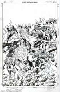 George Perez - Original Cover Art for Avengers Vol. 3, #12 (Marvel, 1999). One of the most prolific and - | Heritage