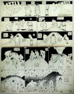 Winsor McCay - Original Comic Strip Art for Little Nemo in Slumberland Sunday dated 1909 (New York Herald, 1909). - | Heritage