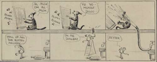 George Herriman - Krazy Kat Earliest Known Daily Strip Original Art (King Features Syndicate, circa 1910). This is - | Heritage