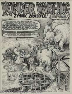 Gilbert Shelton, Tony Bell, and Joe E. Brown - Wonder Wart-Hog Complete 11-page Story " WW Meets The Zymotic - | Heritage