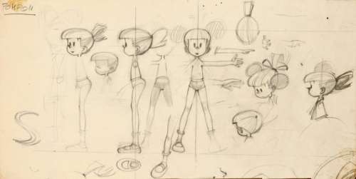 Franquin, André (1924-1997) | Franquin, André Model-Shit du Latex de la poupée de Pompon Mine&hellip | Coutau Bégarie