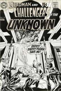 Neal Adams - Challengers of the Unknown #74 Cover Original Art (DC, 1970). A demented man-beast steals the soul - | Heritage