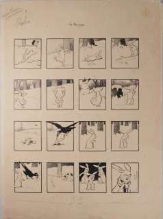 Benjamin RABIER (1864-1939) "La neige" Planche originale avec 16… | misc / divers