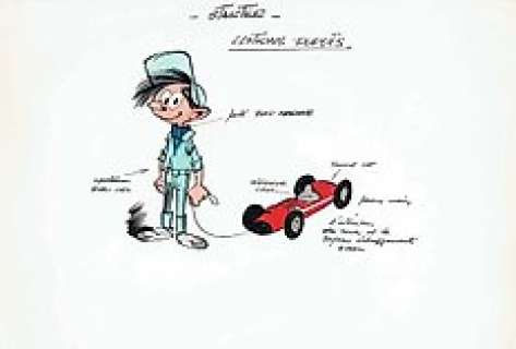 Jidéhem - 1 Original colour drawing - Starter - (années 1960) | Catawiki