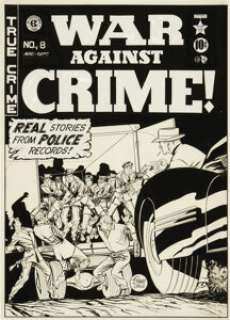 Johnny Craig - War Against Crime #8 Cover Original Art (EC, 1949). From the late, great Johnny Craig comes a - | Heritage