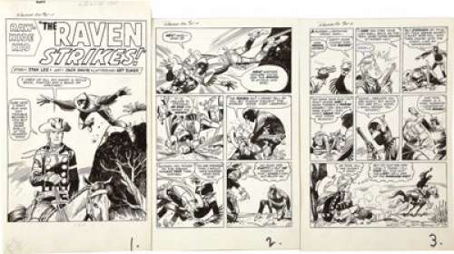 Jack Davis - Rawhide Kid #35, Complete 13-page Story "The Raven Strikes" Original Art (Marvel, -