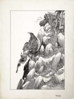 Bernie Wrightson and Mike Kaluta - Frankenstein Illustration Original Art (circa 1980s-2005). Bernie - | Heritage