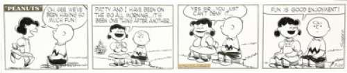 Charles Schulz - Peanuts Daily Comic Strip Original Art, dated 7-25-55 (United Feature Syndicate, 1955). - | Heritage