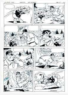 Ignasi Calvet Estéban, Herman Roozen - 1 page originale 5 + 8 croquis - Donald Duck - De stiltecamping | Catawiki