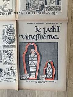 Petit Vingtième - 4/ 1933 - Très rare Fascicule Non découpé. - Grande feuille A1 pliée comme dans - 1933 | Catawiki