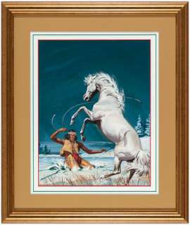 â€œTHE LONE RANGER’S FAMOUS HORSE HI-YO SILVERâ€ COMIC BOOK COVER #36 ORIGINAL COVER PAINTING. | Hake’s