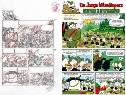 Millet, Jens Hansegård - 1 Pencil drawing - Junior Woodchucks - To the Rescue (D 2006-123) - page 1 - 2007 | Catawiki