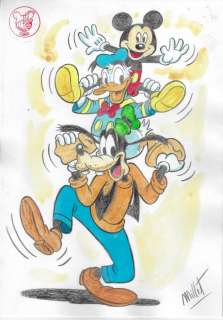 Millet - 1 Original colour drawing - Donald Duck - amistat - 2024 | Catawiki