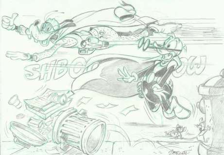 Bernat - 1 Original drawing - Paperinik - Avenger duck / Patomas - Super Goof - Faster ! | Catawiki
